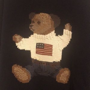 Mens Polo by Ralph Lauren Teddy Bear Hand Knit Sweater Size XXL